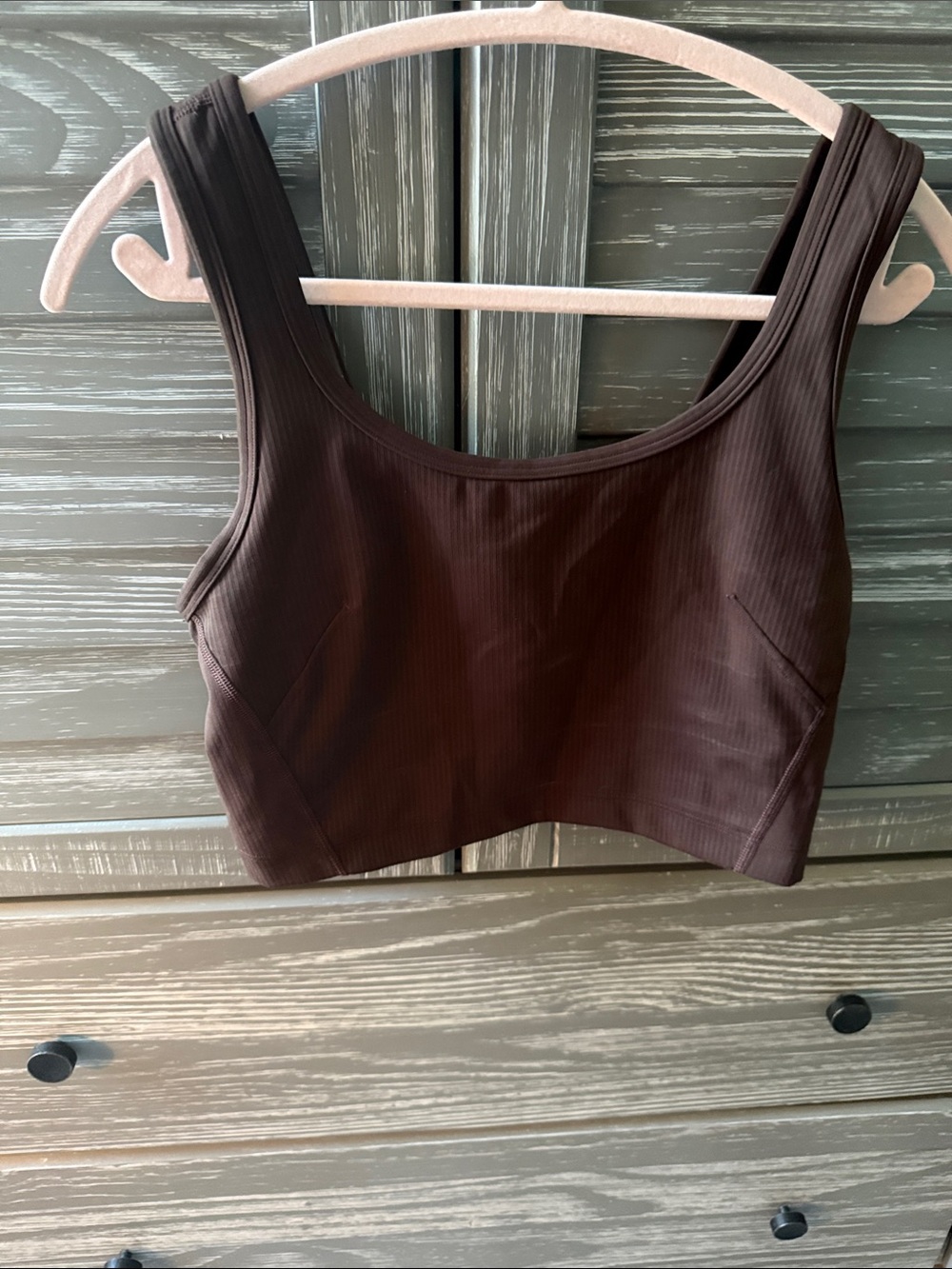 lululemon athletica Brown Ribbed Sports Bra